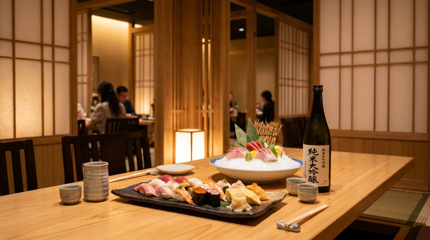 秋葉原で贅沢な宴会を。全席個室で愉しむ職人の鮨と旬の和食