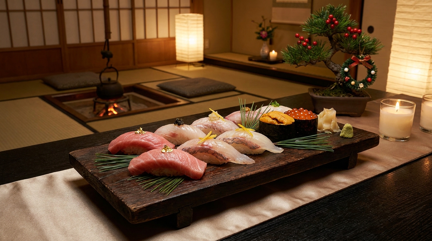 聖夜を彩る極上の鮨と旬の恵み、ととうおで過ごす特別な一日