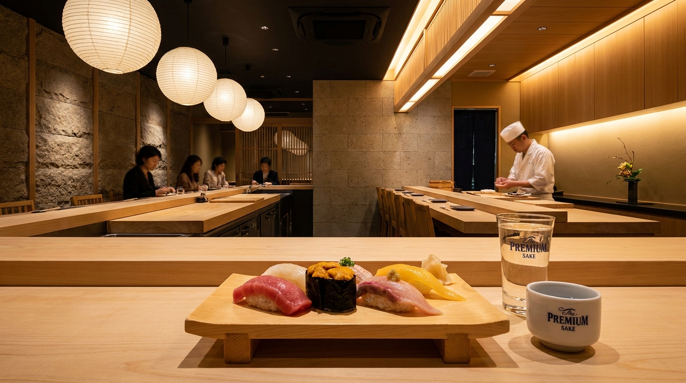 冬の夜を彩る厳選日本酒と至福の鮨マリアージュ
