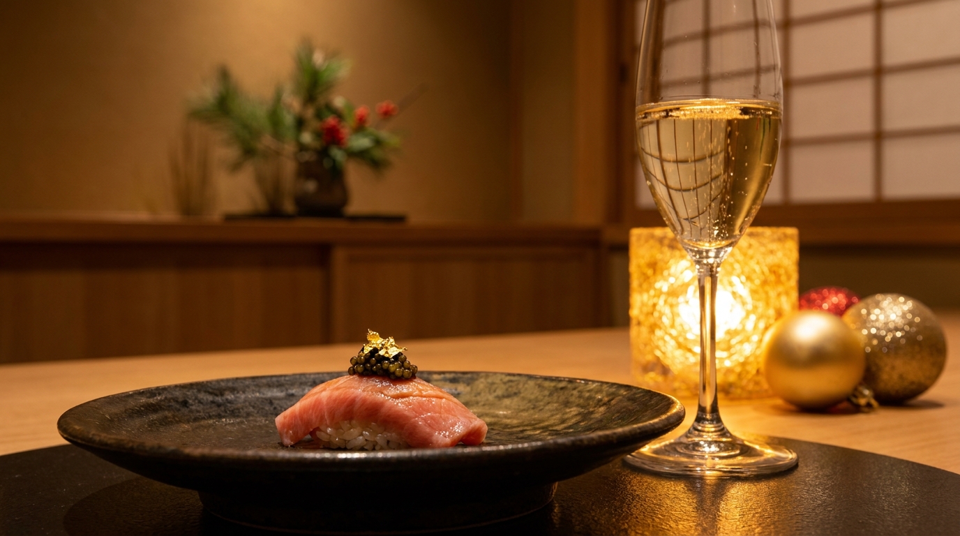 メリークリスマス！鮨と愉しむ特別な聖夜の美酒を四条河原町で