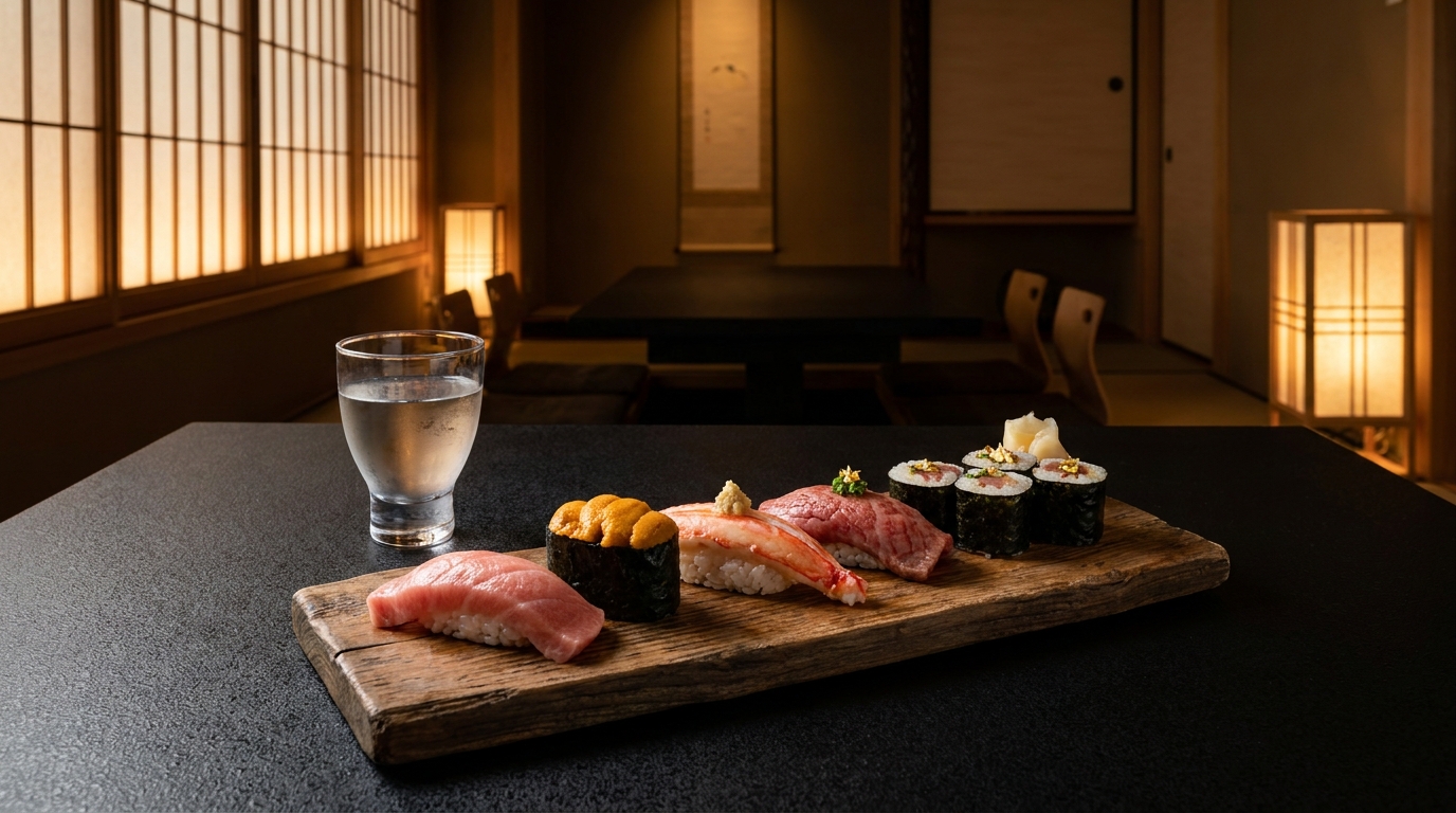 横浜の夜を彩る、鮨と日本酒の極上のペアリング体験